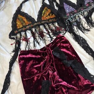 2 disco lemonade halter tops and home cooked karma shorts
